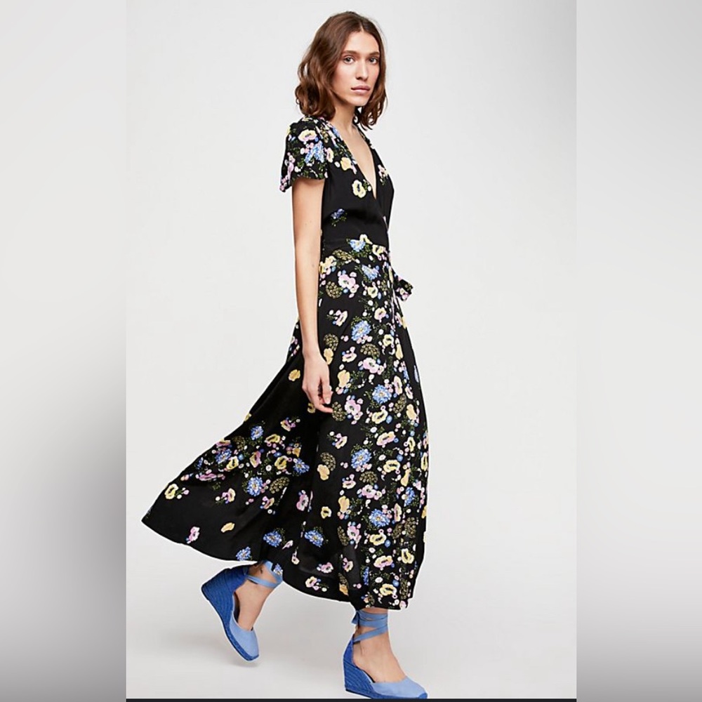 Free People Floral Maxi Romantic Flounce Dress - Picture 1 of 7